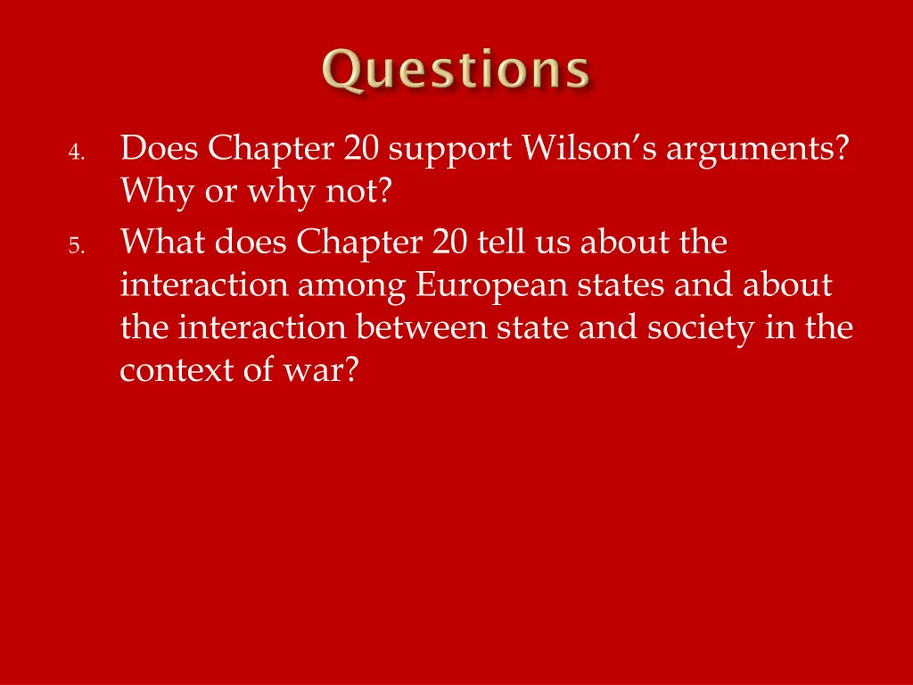 does chapter 20 support wilson s arguments