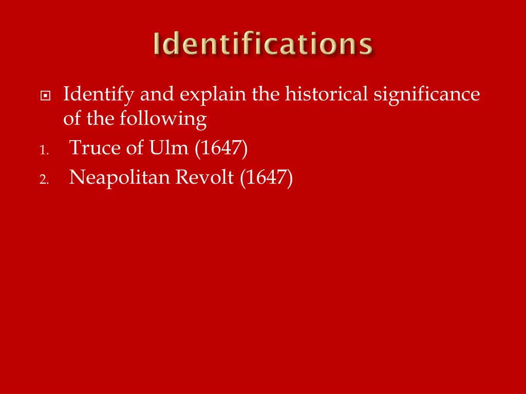 identify and explain the historical significance