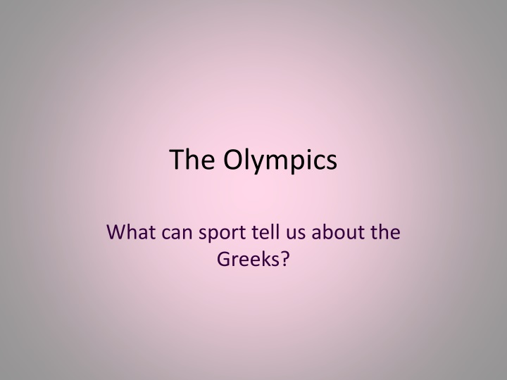 the olympics