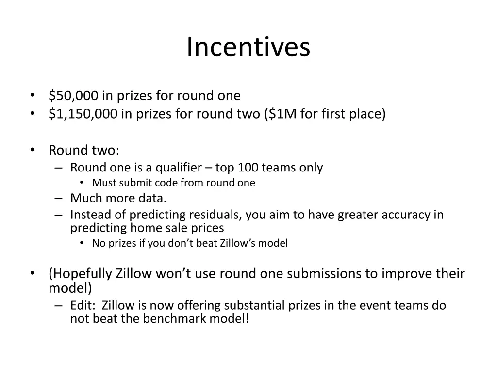 incentives