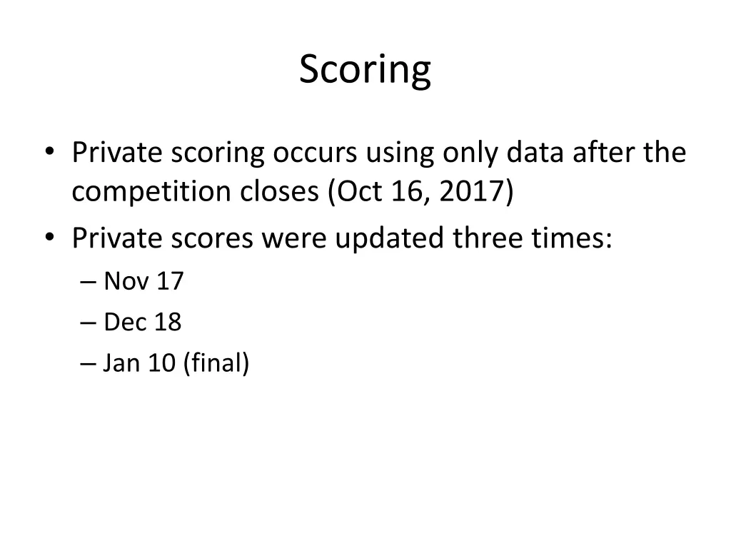 scoring