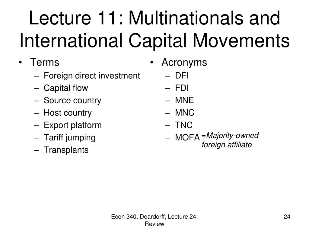 lecture 11 multinationals and international 1