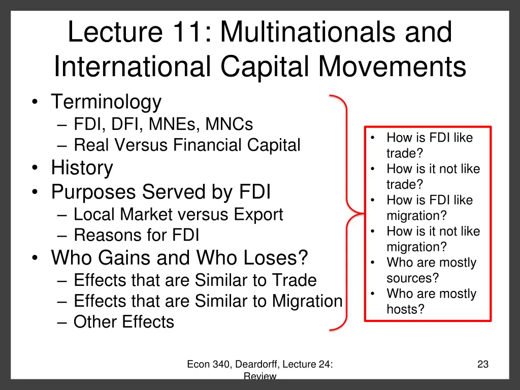 lecture 11 multinationals and international