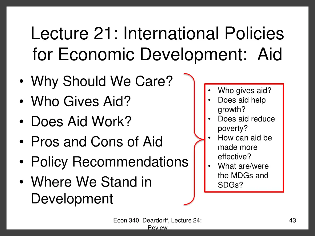 lecture 21 international policies for economic