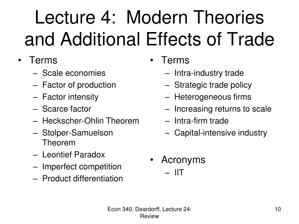 lecture 4 modern theories and additional effects 1