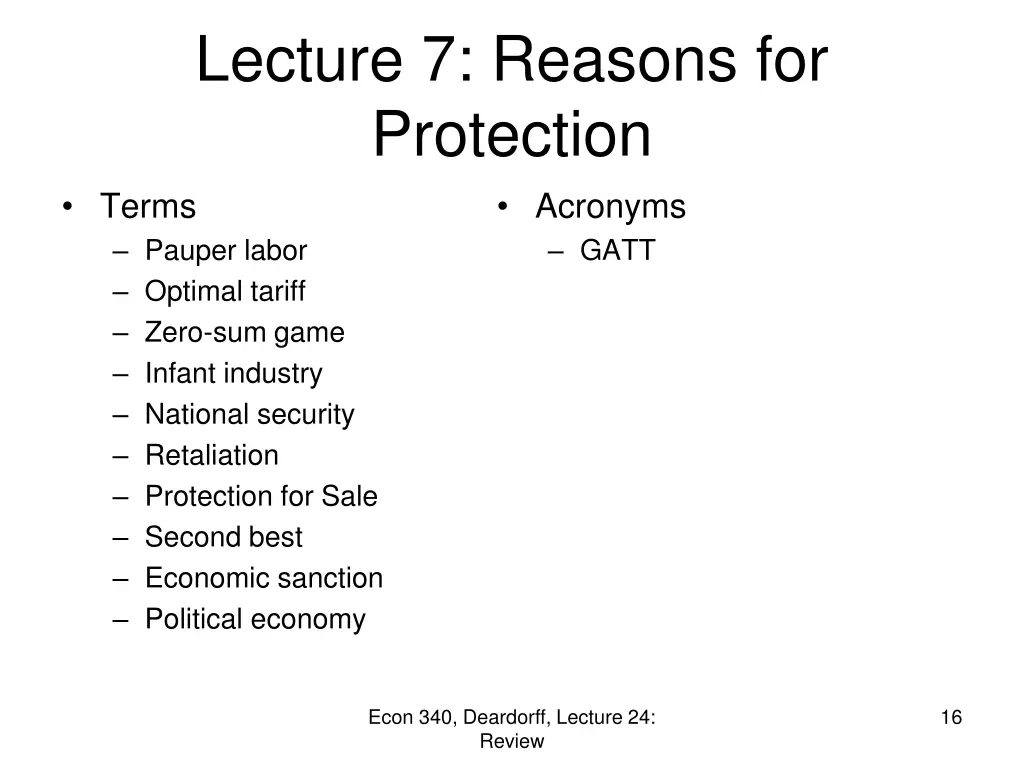 lecture 7 reasons for protection terms pauper