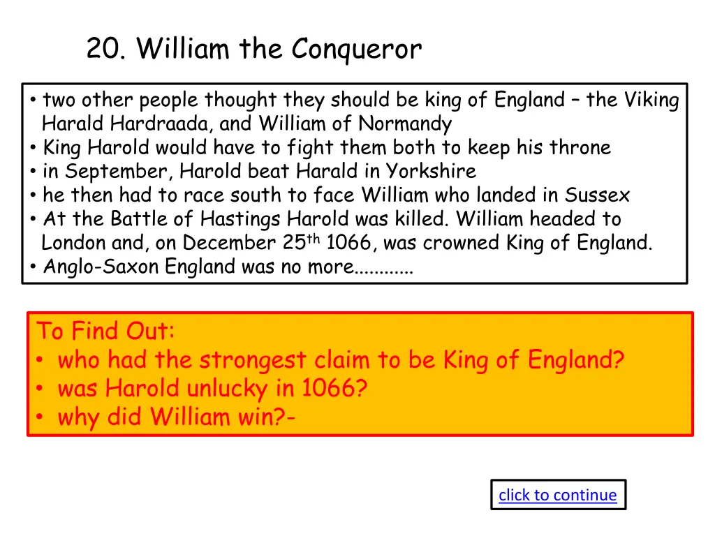 20 william the conqueror