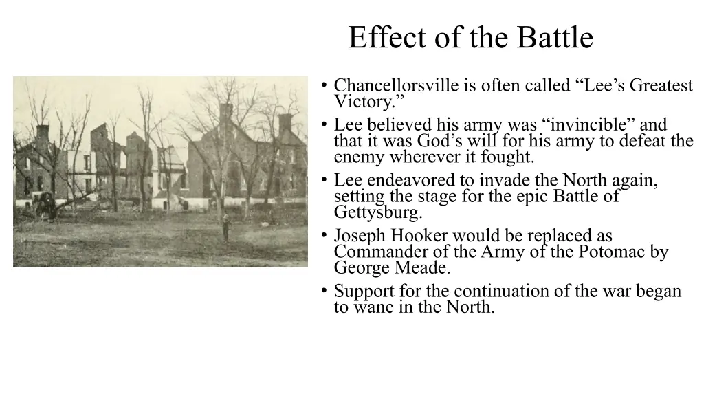 effect of the battle