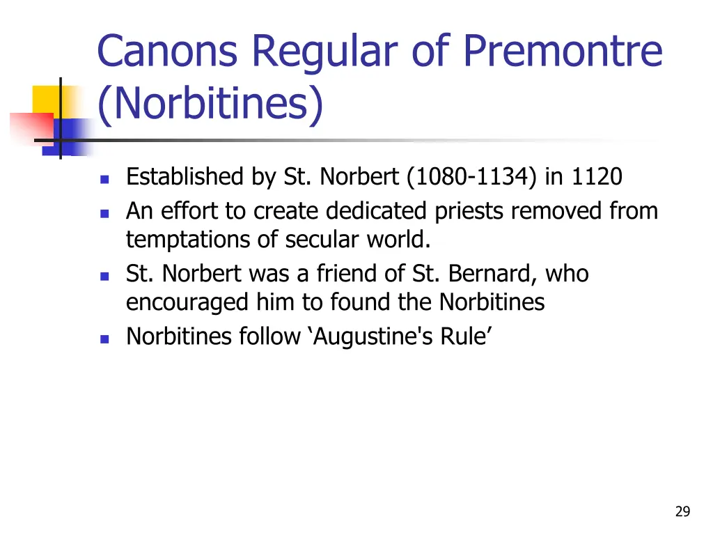 canons regular of premontre norbitines