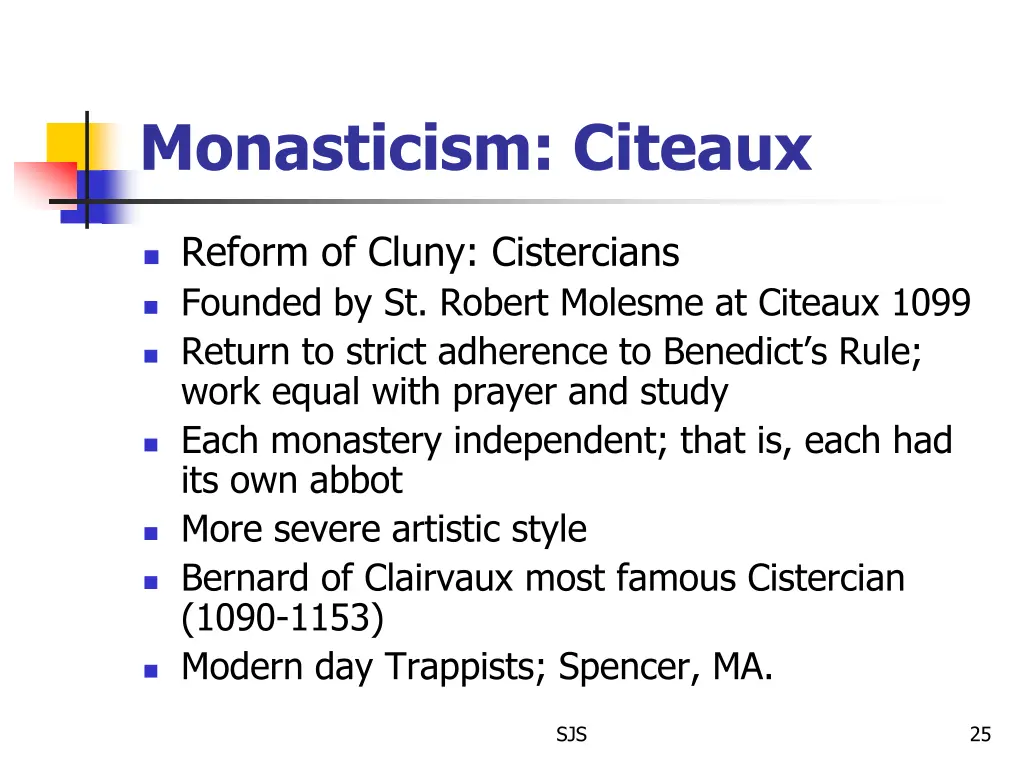 monasticism citeaux