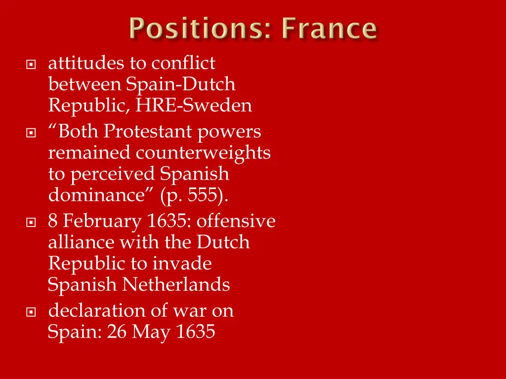 attitudes to conflict between spain dutch