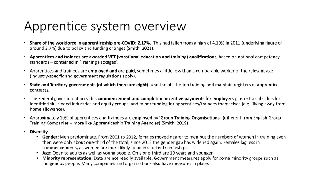 apprentice system overview