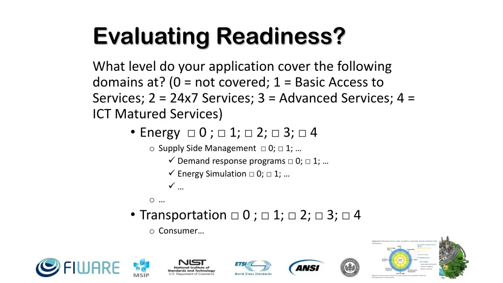 evaluating readiness