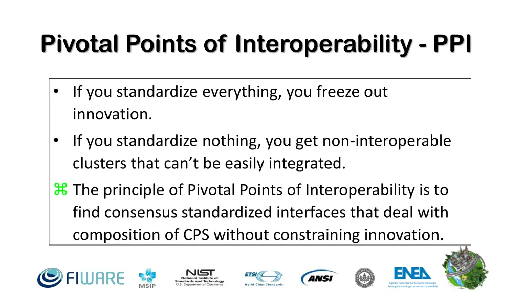 pivotal points of interoperability ppi