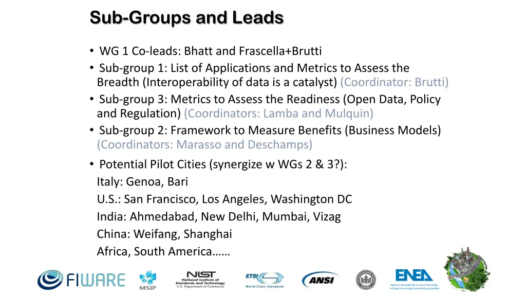 sub groups and leads