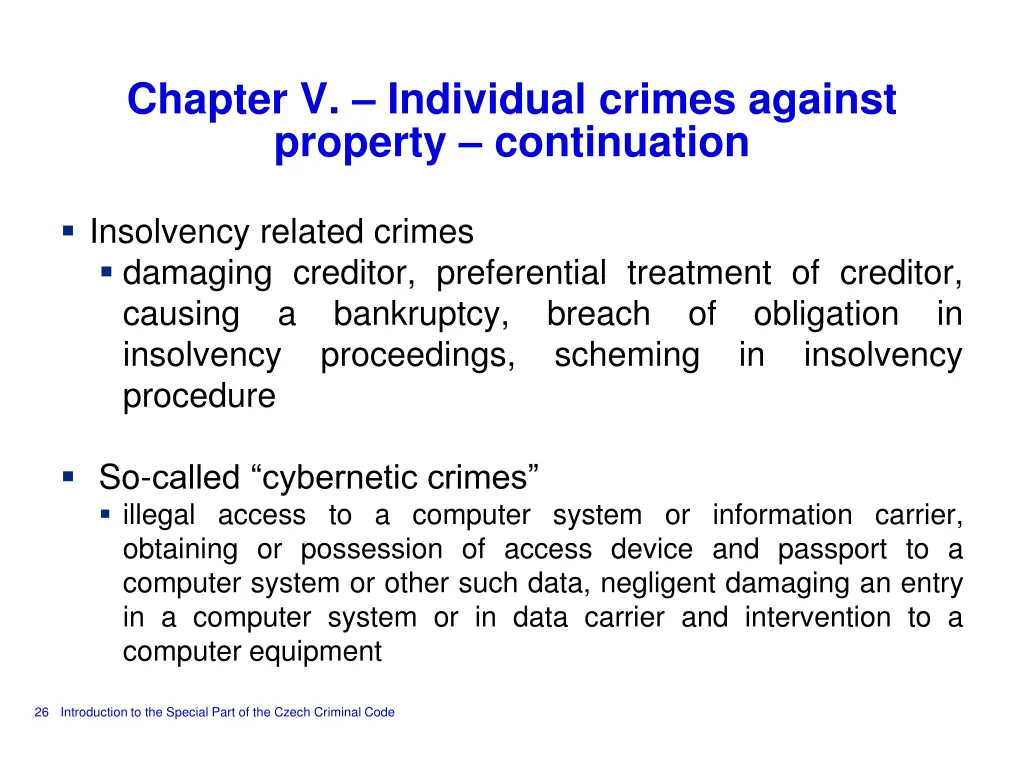 chapter v individual crimes against property 1