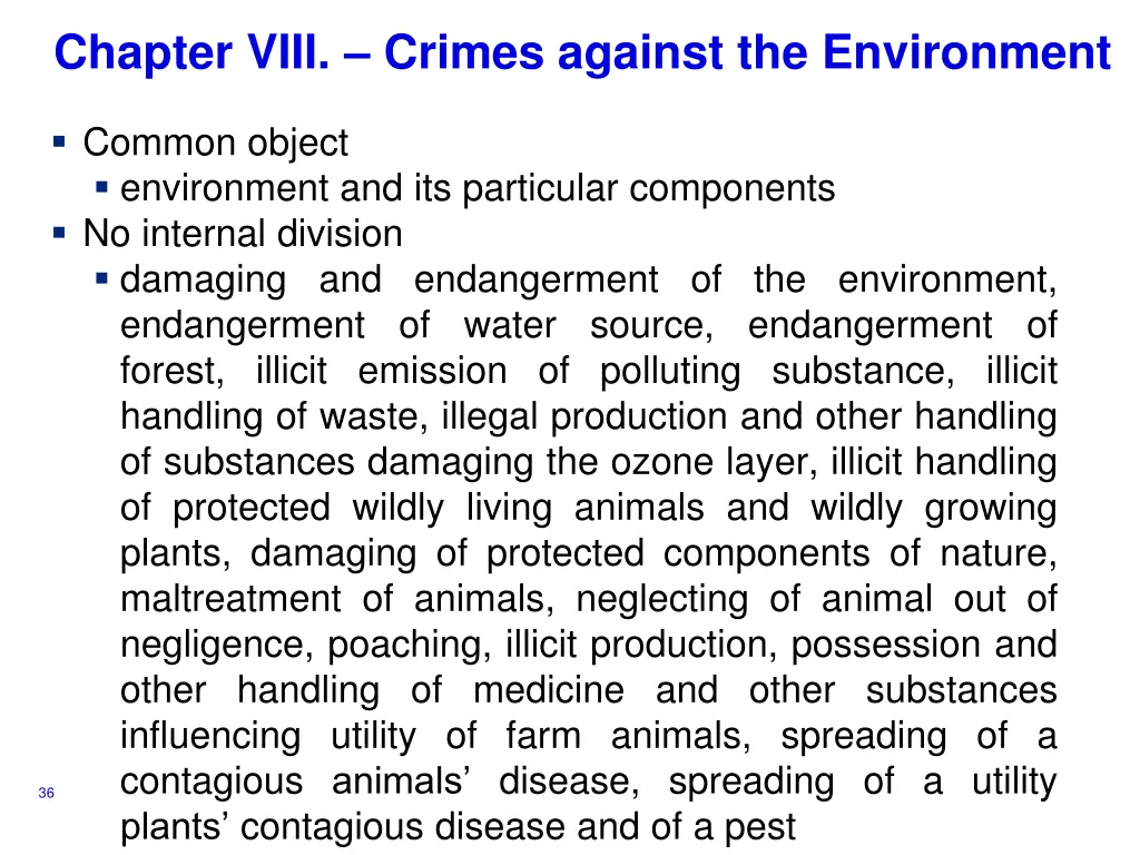 chapter viii crimes against the environment