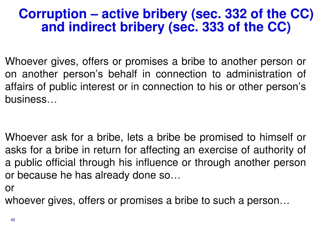 corruption active bribery