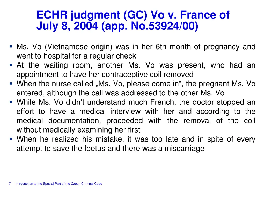 echr judgment gc vo v france of july 8 2004