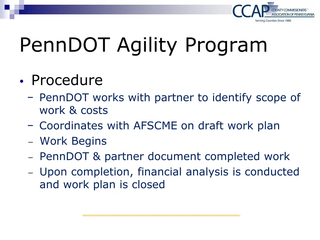 penndot agility program 2