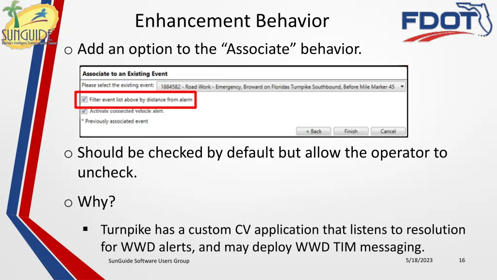 enhancement behavior o add an option