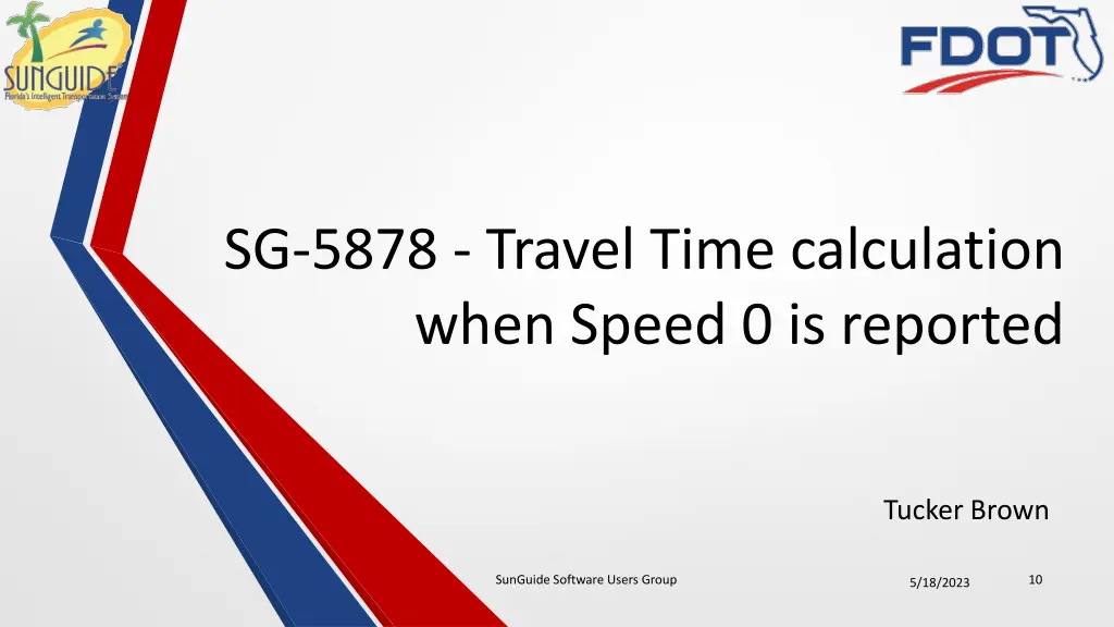 sg 5878 travel time calculation when speed