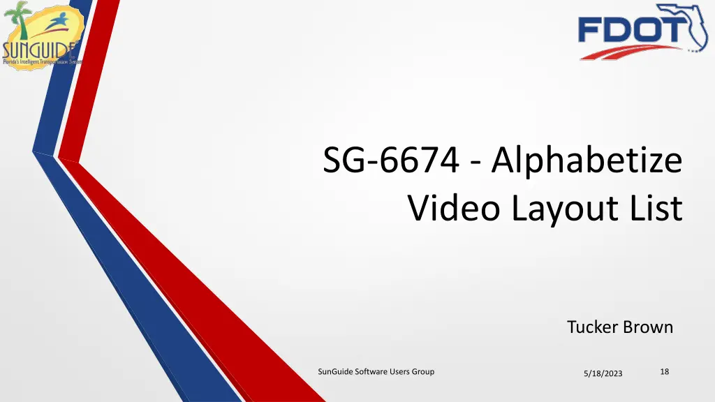 sg 6674 alphabetize video layout list