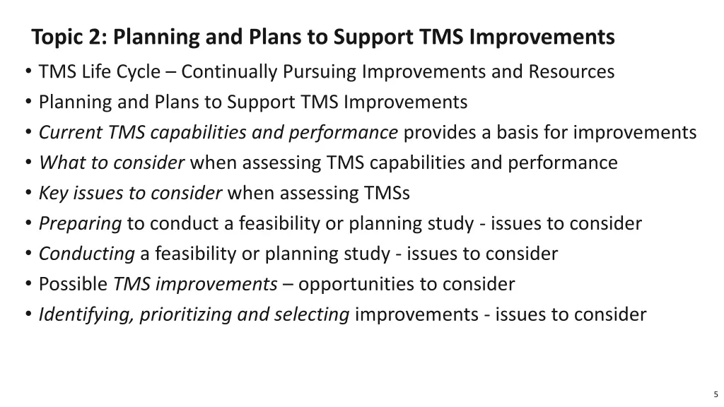 topic 2 planning and plans to support