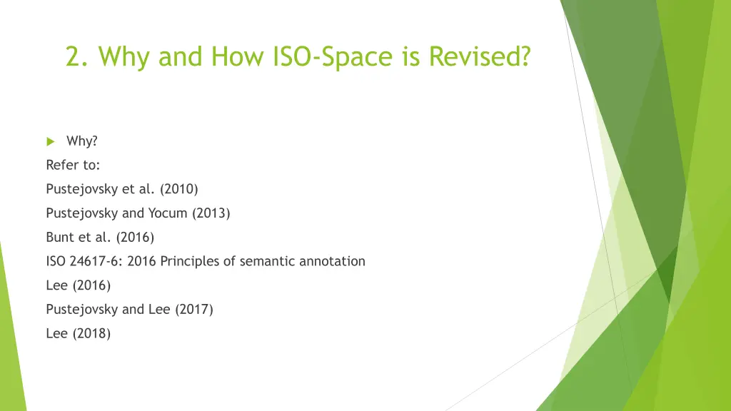 2 why and how iso space is revised