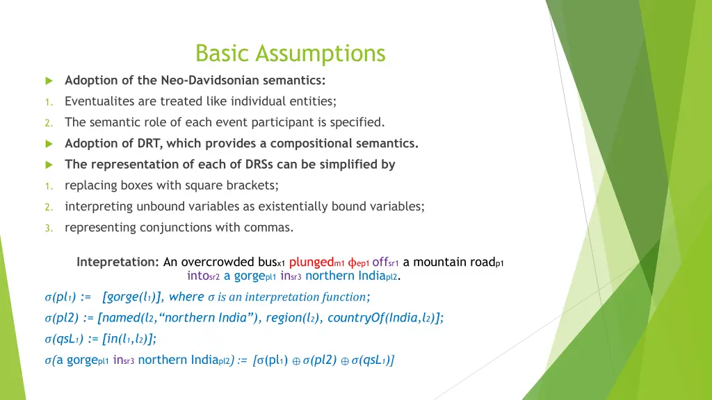 basic assumptions