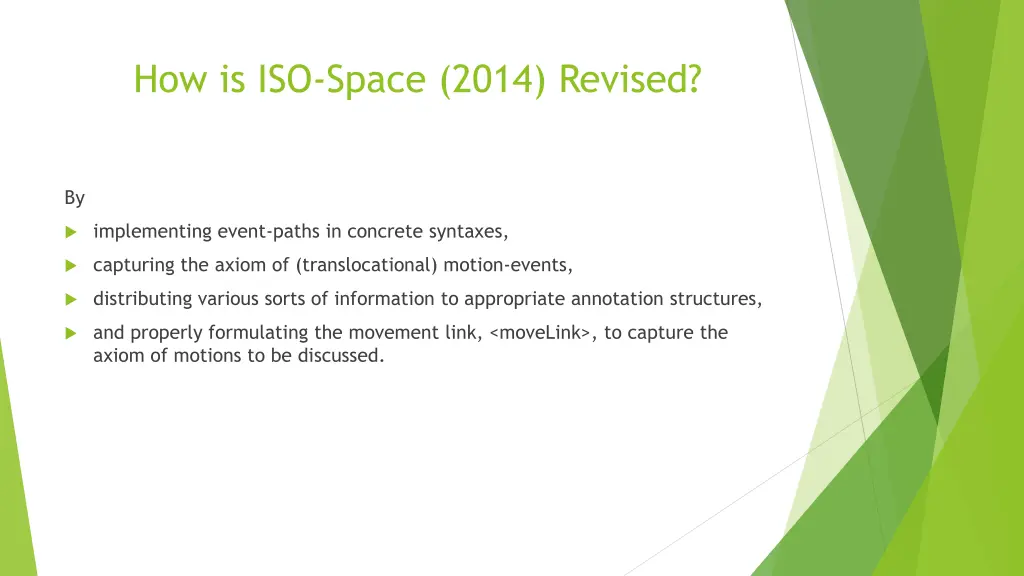 how is iso space 2014 revised