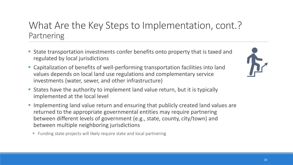 what are the key steps to implementation cont