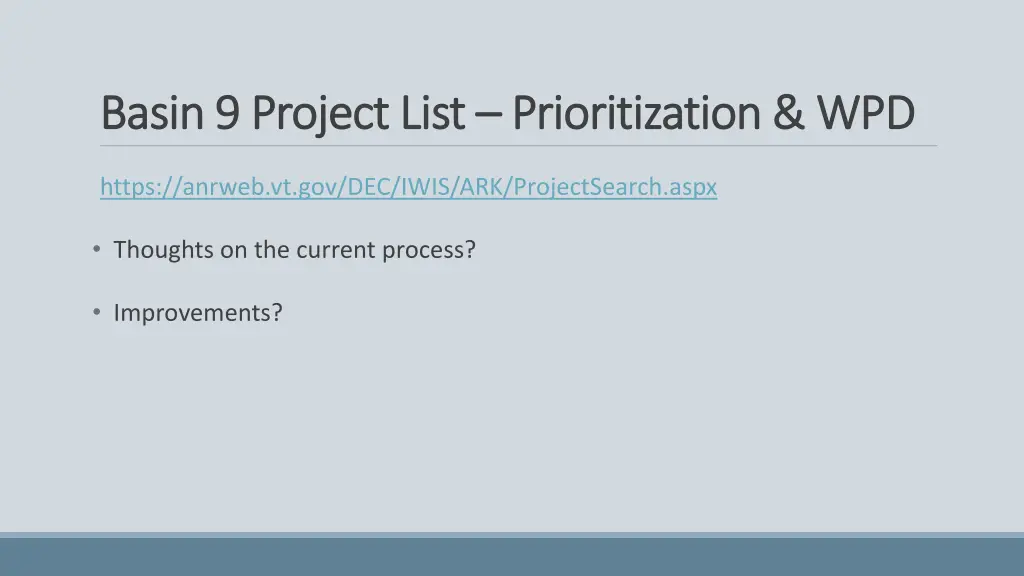 basin 9 project list basin 9 project list