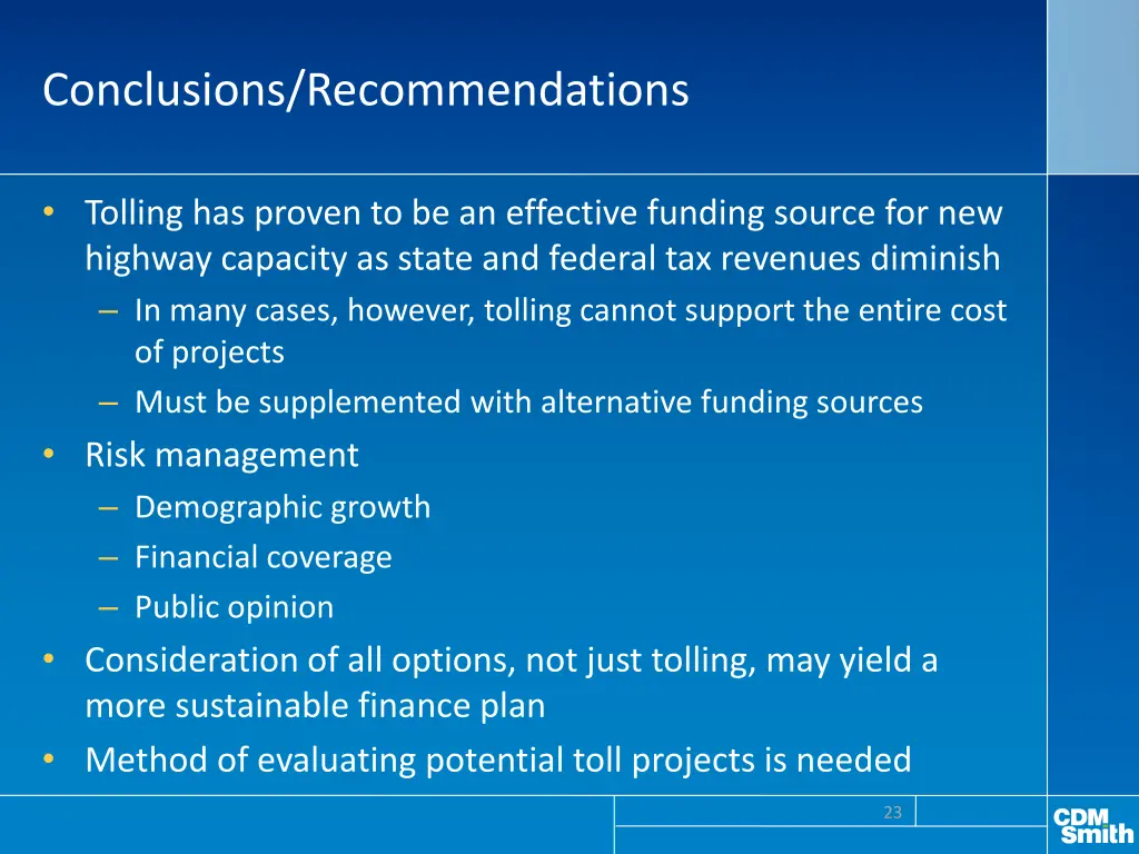 conclusions recommendations