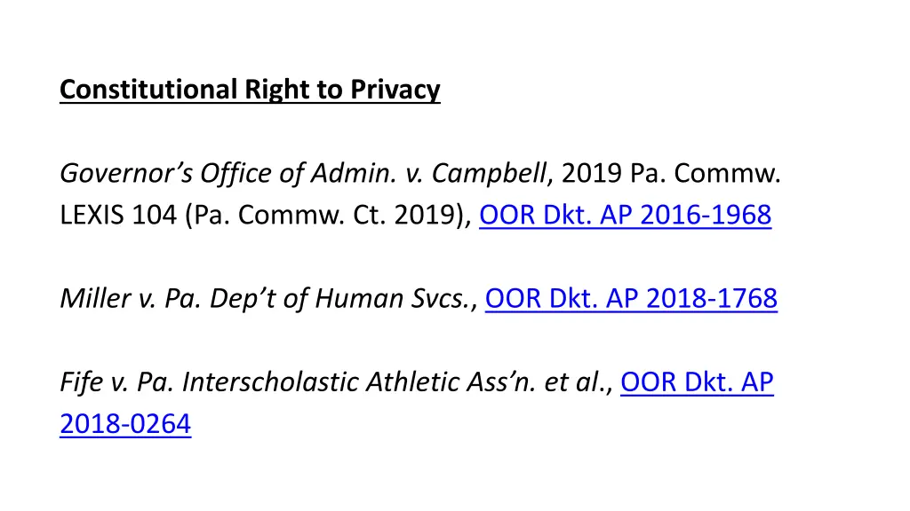 constitutional right to privacy