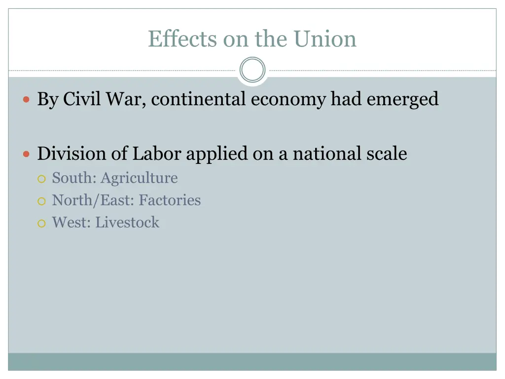 effects on the union