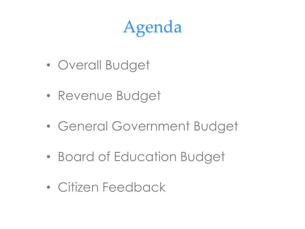 agenda