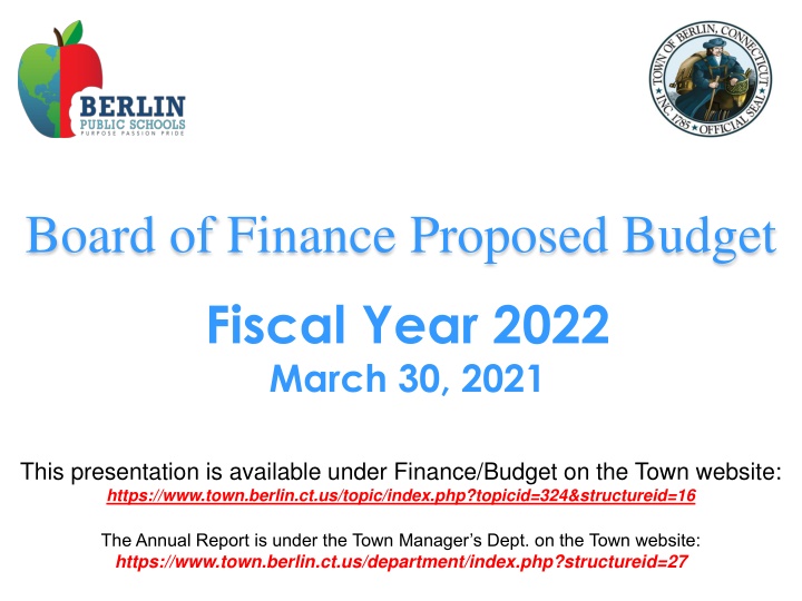 board of finance proposed budget