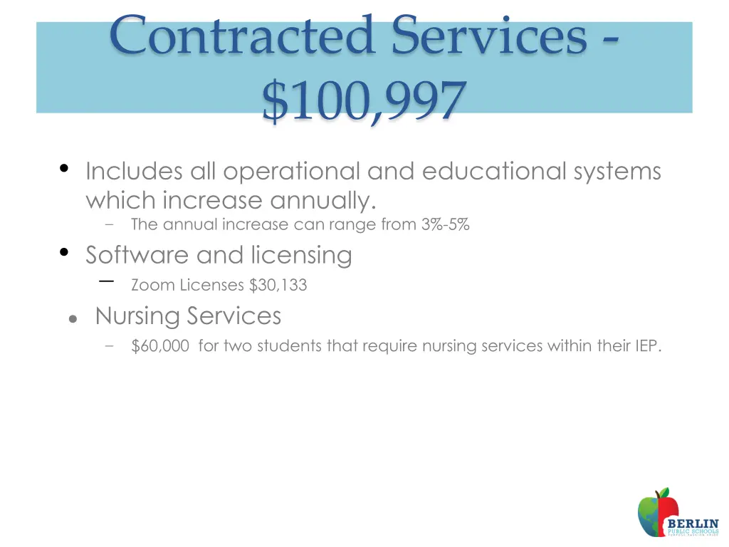 contracted services 100 997 includes