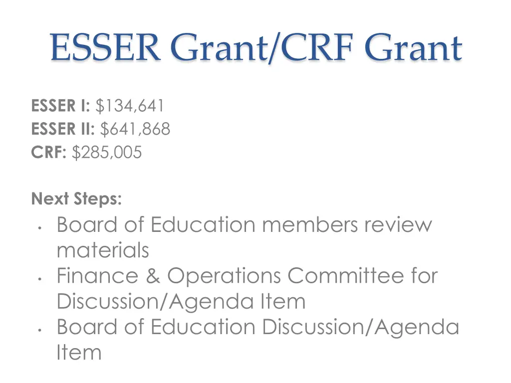 esser grant crf grant