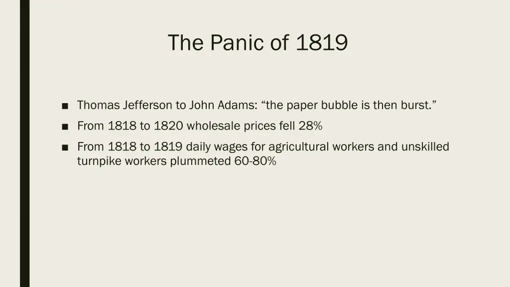 the panic of 1819