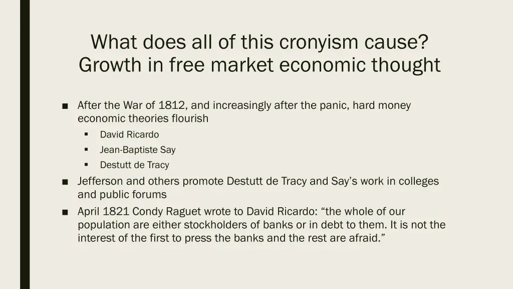 what does all of this cronyism cause growth