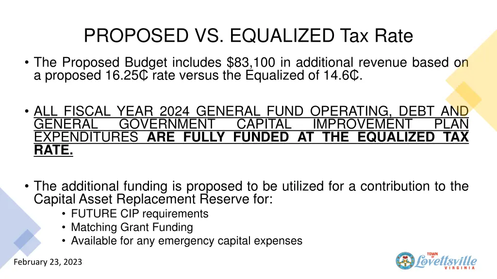 proposed vs equalized tax rate