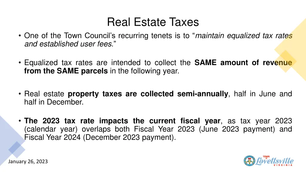 real estate taxes