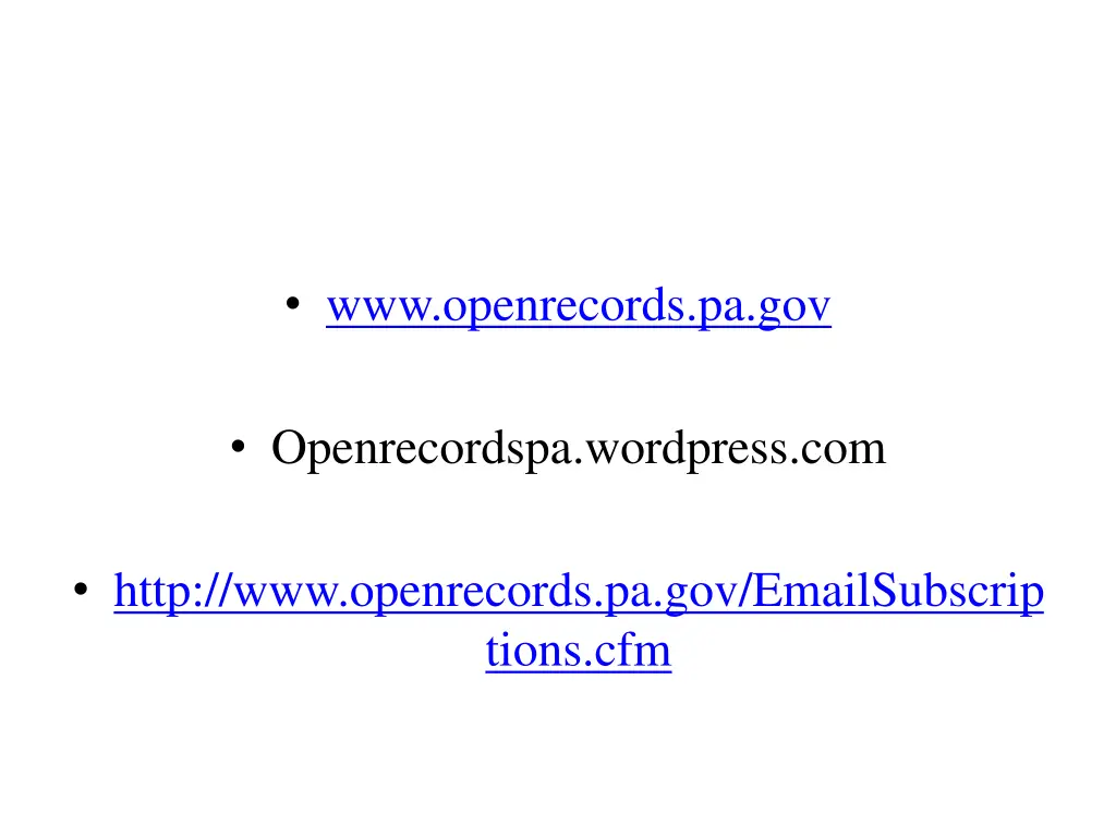 www openrecords pa gov