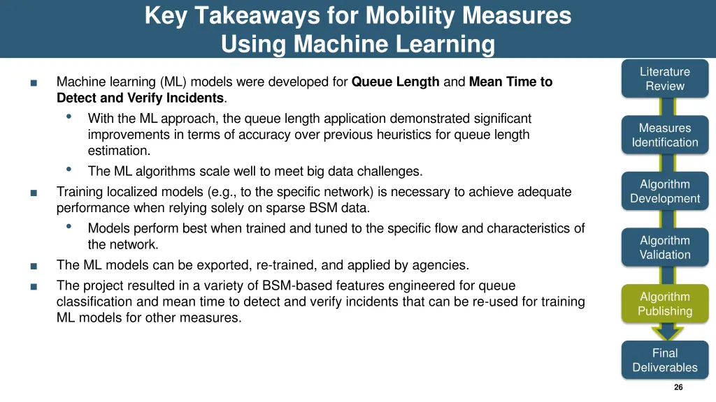 key takeaways for mobility measures using machine