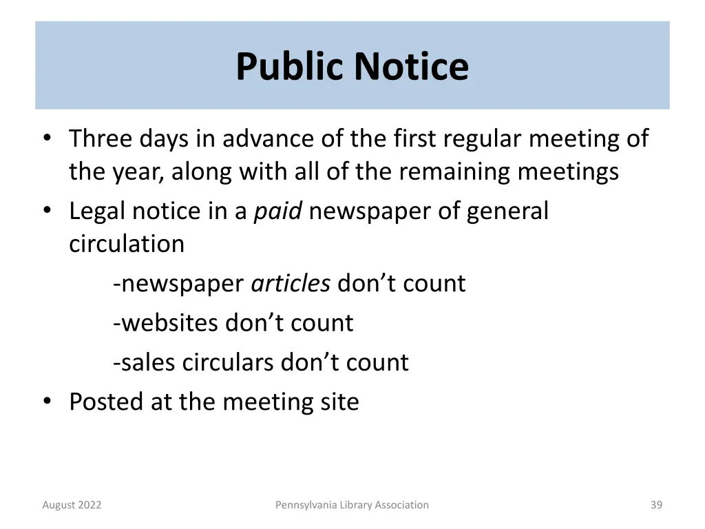 public notice