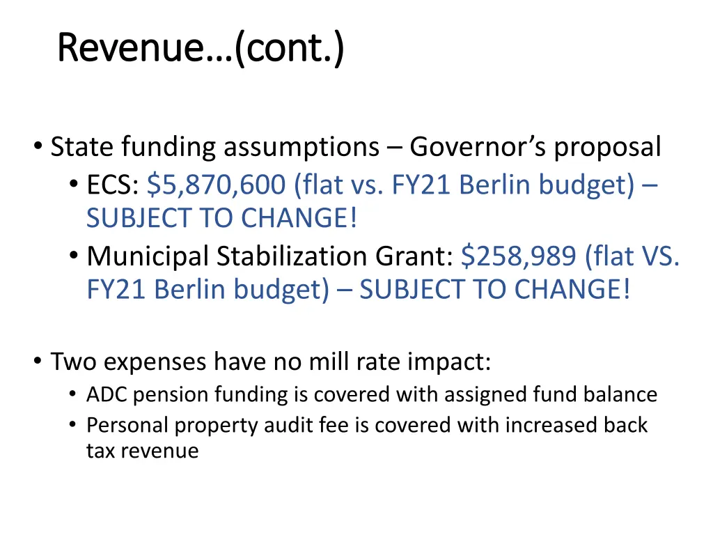 revenue cont revenue cont