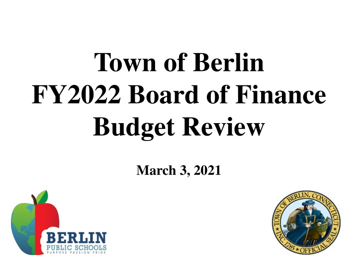 town of berlin fy2022 board of finance budget