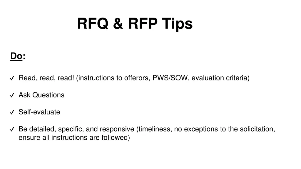 rfq rfp tips